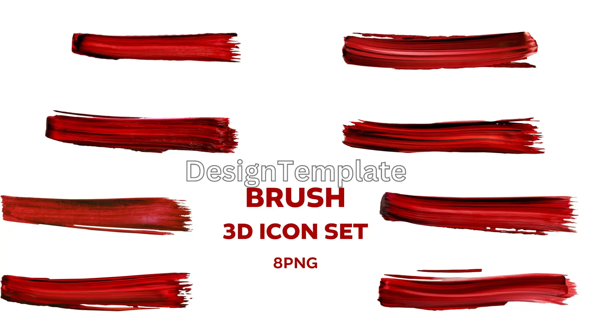 Artistic Touch 3D Brush Stroke Elements Pack
